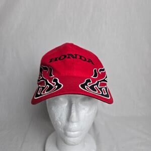 Powered by Honda Red Black & White Flames Trucker Hat